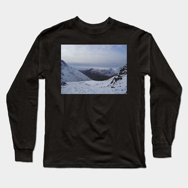 winter scene to the valley Long Sleeve T-Shirt by acolename1